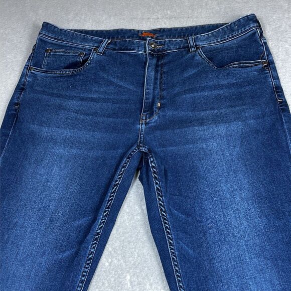 Tommy Bahama Jeans Mens 40 Blue Dark Wash Straight Leg Stretch Denim 5 Pocket - Picture 3 of 14